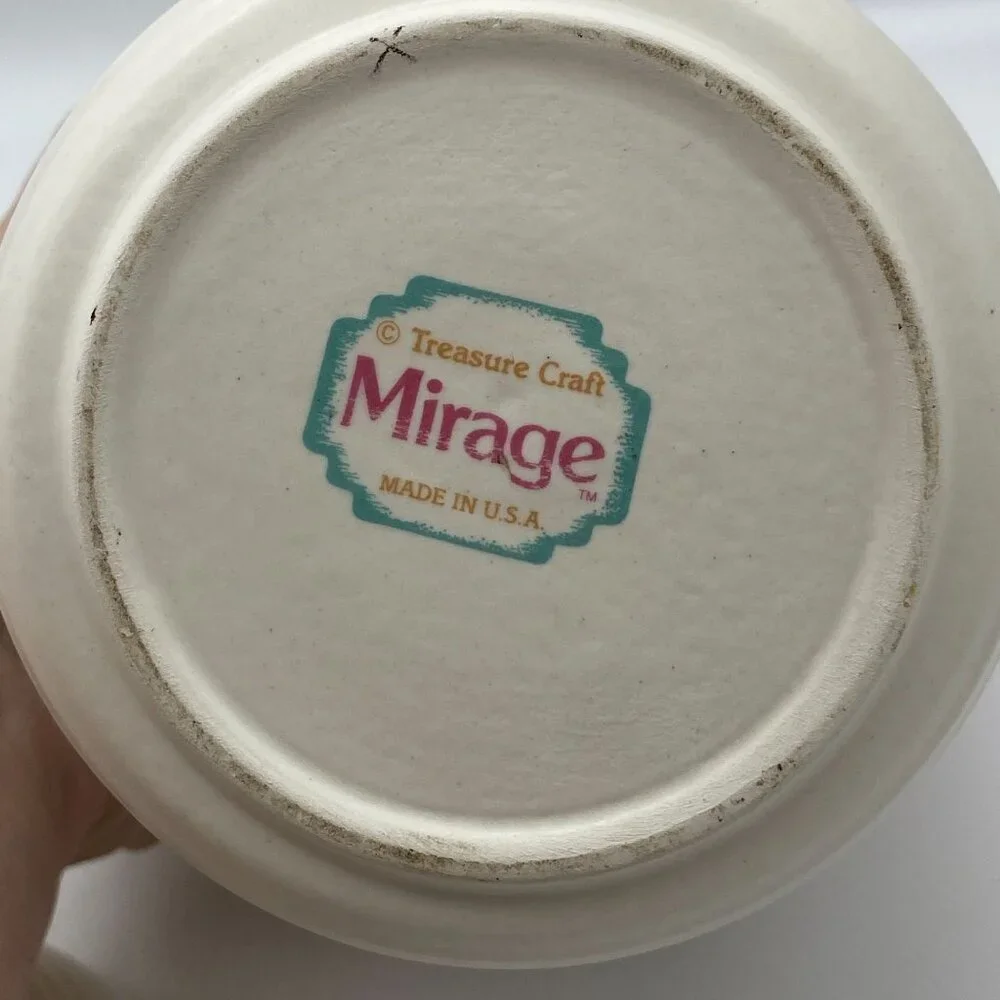 Vintage Treasure Craft Mirage Southwest design canister set of two 80s 90s jars‎